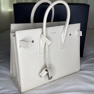 Saint Laurent Sac De Jour Grained leather Off White Small Excellent Condition